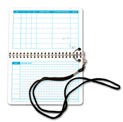 24-117- MINI COMMERCIAL POOL AND SPA LOG BOOK WITH LANYARD