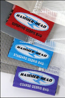 Hammerhead vacuum bag tags for debris bags