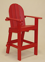 38-057R - Champion Guard Chair, front step, 51", red