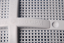 Drainsafe cover close up with GPM