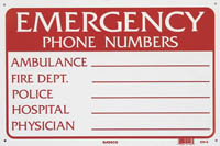 45-090 - Emergency Phone Number Sign