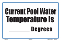 45-101 - Pool Water Temperature Sign