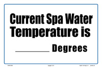 45-102 - Spa Water Temperature Sign