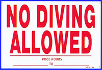 45-115 - No Diving Allowed Sign