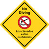 45-350 - No Diving Sign, outdoor,