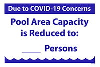 45-458 - Pool Capacity COVID-19 Sign, 18"x 12"
