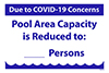 45-458 - Pool Capacity COVID-19 Sign,