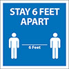 45-462 - Stay 6 Feet Apart Sign