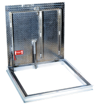 51-125 - Floor Storage Hatch, 24" x 24" diamond plate