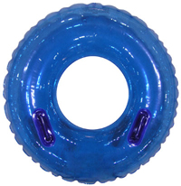 63-190 - 48" Single heavy duty water park tube, clear/tinted blue