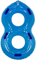 63-200 - 42" Double heavy duty water park tube, clear/tinted blue