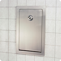 72-004 - Vertical baby changing station stainless, recessed