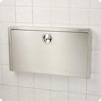 72-007 - Horizontal baby changing station, s.s., wall mount