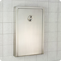 72-008 - Vertical baby changing station stainless, wall mount