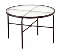 75-275 - Winston acrylic table, 42" dia., w/ umbrella hole