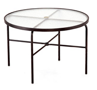 75-280 - Winston acrylic table, 48" dia., w/ umbrella hole