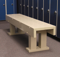 77-620 - Montego locker bench, 72" x 14", beige