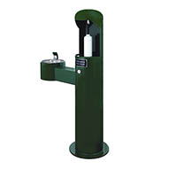 80-202 - Water station, single pedestal w/ drinking fountain
