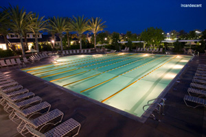 Incandescent Light Bulbs in Pool