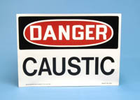 11-120 - Danger Caustic Label