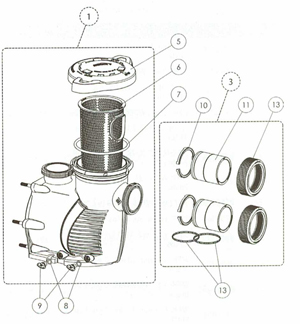 13-595 - Pentair WhisperFlo XF replacement PVC basket