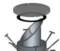 14-472 - Fluidtrol replacement acrylic lid, 14"