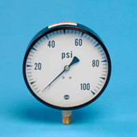 18-130 - 0-100 dry pressure gauge, 3 1/2" dial