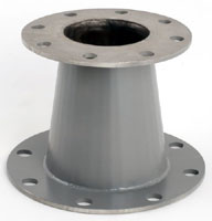 20-210 - Concentric Reducer, 6" x 4", stainless