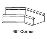 22-080 - Deck Drain 45 degree inside corner
