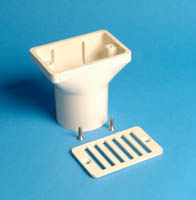 39-250 - ABS gutter drain, 2 3/4" x 4 7/16"