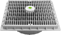 39-715 - AquaStar 12 x 12 Wave grate w/ deep frame for secondary drain