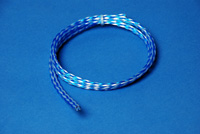 44-101 - Braided Rope, 1/4" dia, blue & white/ft.