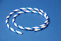 44-110 - Twisted Rope, 3/8" dia, blue & white/ft.