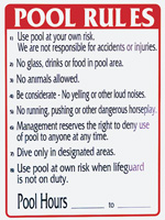 45-005 - Public Pool Rules Sign