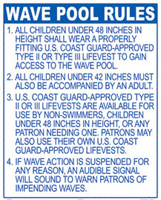 45-011 - Wave Pool Rules Sign