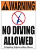 45-023 - No Diving Allowed Sign