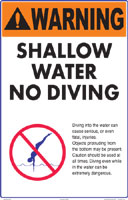 45-034 - Shallow Water No Diving Sign