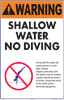 45-034 - Shallow Water No Diving Sign