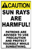 45-036 - Sun Rays are Harmful Sign