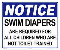45-037 - Swim Diapers Required Sign