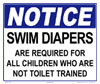 45-037 - Swim Diapers Required Sign