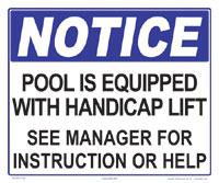 45-038 - Handicap Lift Available Sign