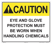 45-058 - Eye and Glove Protection Required Sign