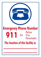 45-089 - Emergency Phone Number w/ Facility Sign
