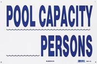 45-095 - Pool Capacity Sign