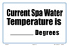 45-102 - Spa Water Temperature Sign