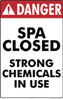 45-107 - Spa Closed Chemicals In Use Sign