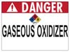 45-124 - Danger Gaseous Oxidizer Sign