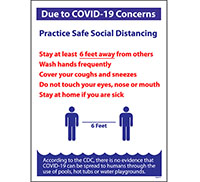 45-455 - COVID-19 Concerns Sign, 24"x 18"