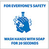 45-463 - Wash Hands Sticker, COVID-19,